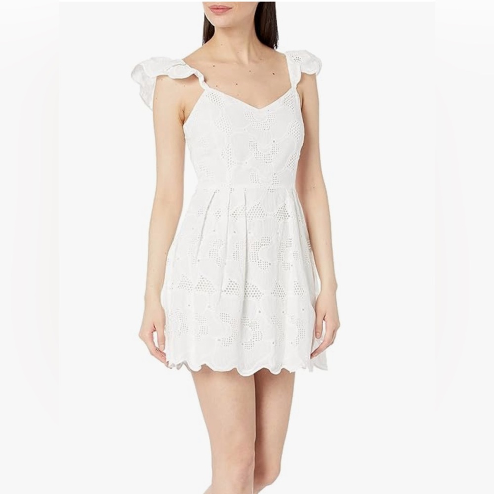 Steve Madden White Eyelet Mini Dress - Picture 4 of 15
